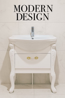 روشویی کابینتی پایه دار(PVC)