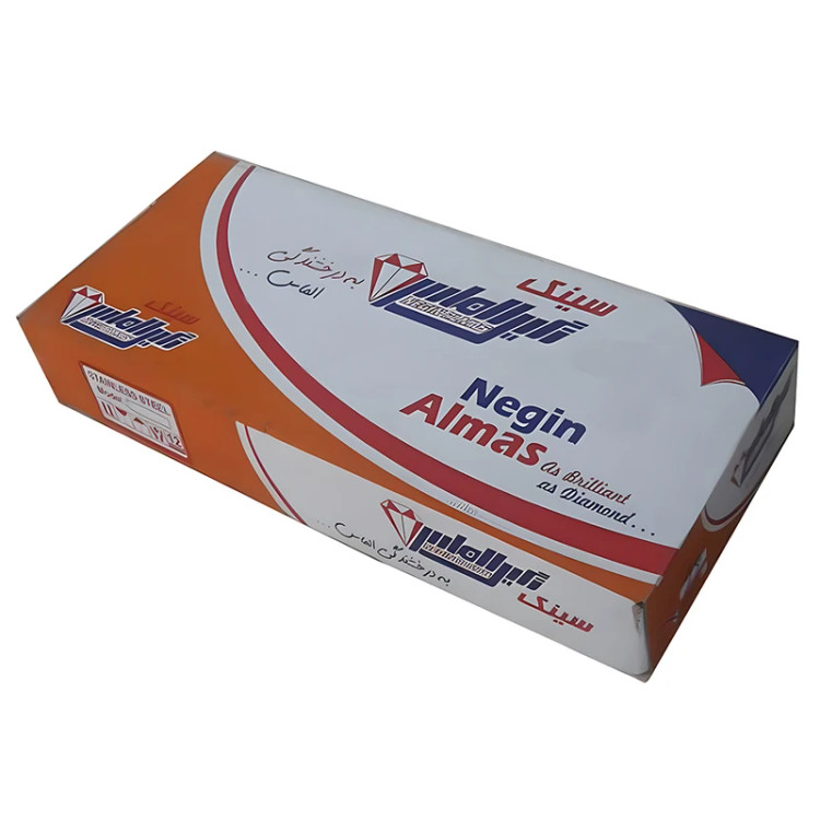 سینک ظرفشویی استیل روکار دو لگنه نگین الماس مدل SA112